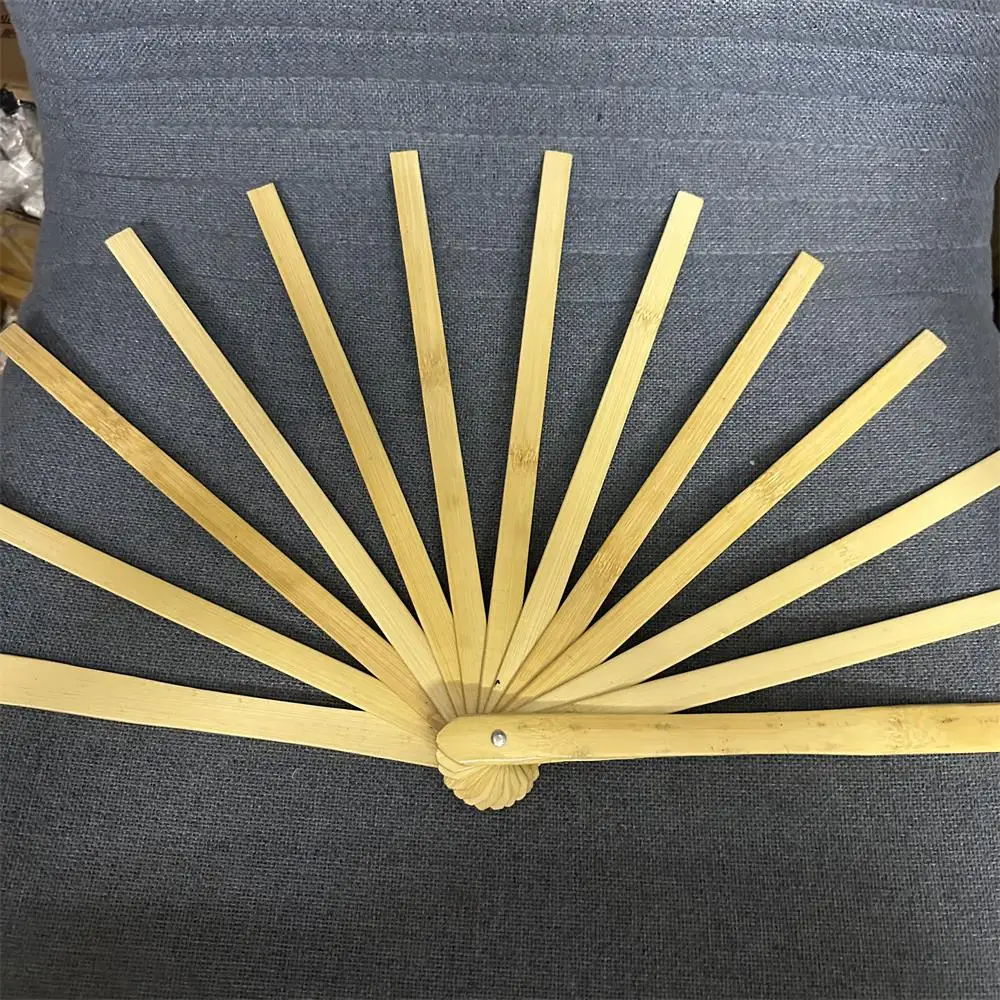 32cm, 13 Bamboo Fan Handles, DIY Handmade Antique Chinese Folding Fan Ribs Bone