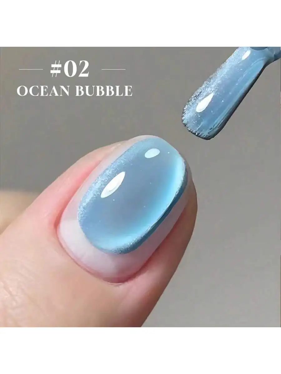 1-4pcs Miss Comoy 15ML Ocean Bubble Cat's Eye Nail Lacquer - 2025 Spring/Summer New Collection