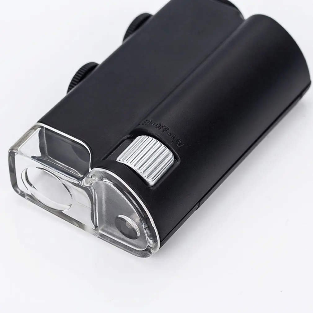 حار 60X/100X مجهر الهاتف المحمول مع مشبك الهاتف الخليوي جيب عدسة مكبرة LED الأشعة فوق البنفسجية ضوء اليشم تحديد دروبشيبينغ