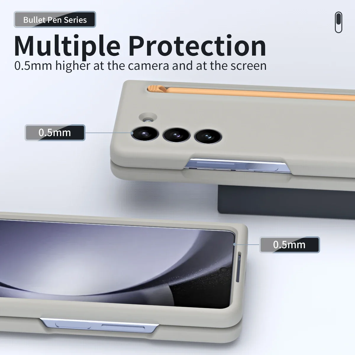 For Samsung Galaxy Z Fold 5 4 Case Skin Feel PC Anti-fingerprint Folding Cover with Tempered Glass Stylus Pen For Z Fold 4 5