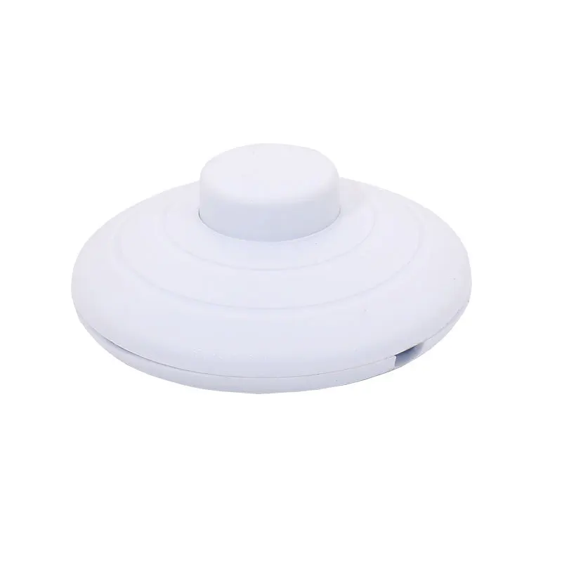 317 Floor Lamp Table Light Foot Switch White Black On Off Halfway Round Foot Reset Auto-lock Control Button Online Switch A1 view 3