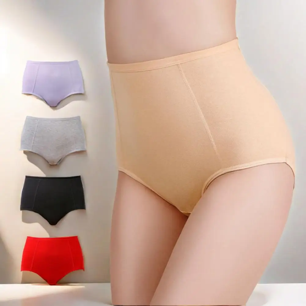 Tummy Control Women Briefs 2026 High Waist Cotton Underwear Breathable Full Coverage Panties Close-fitting Women Underpants