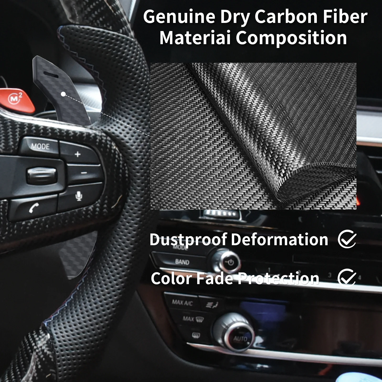 Magnetic Carbon Fiber Paddle Shifters for BMW G87 G20 G30 G05 F90 F97 and Supra A90, Performance Steering Wheel Upgrade Factory