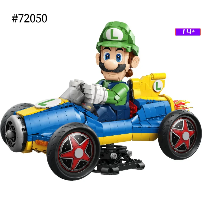 En Stock, Nuevo 2026, 72050, Super Mario Luigi, 2234 Piezas, Modelo de Auto para Armar, Super Mario Kart, Juguetes de Auto, Adornos y Regalos para Niños