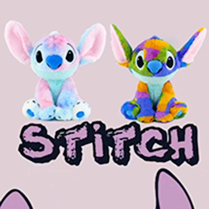 

Anime Cartoon Colored Stitch Plush Doll Disney Creative Cute Stuffed Stitch Star Baby Children's Pillow Doll Holiday Gift Toys