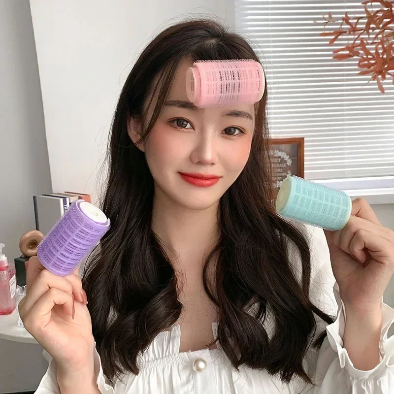 S/M/L Lazy Hair Curlers Hair Rollers Air Bangs Curling Rollers Plastic Self-adhesive Hair Curling Hairdressing Styling DIY Tool