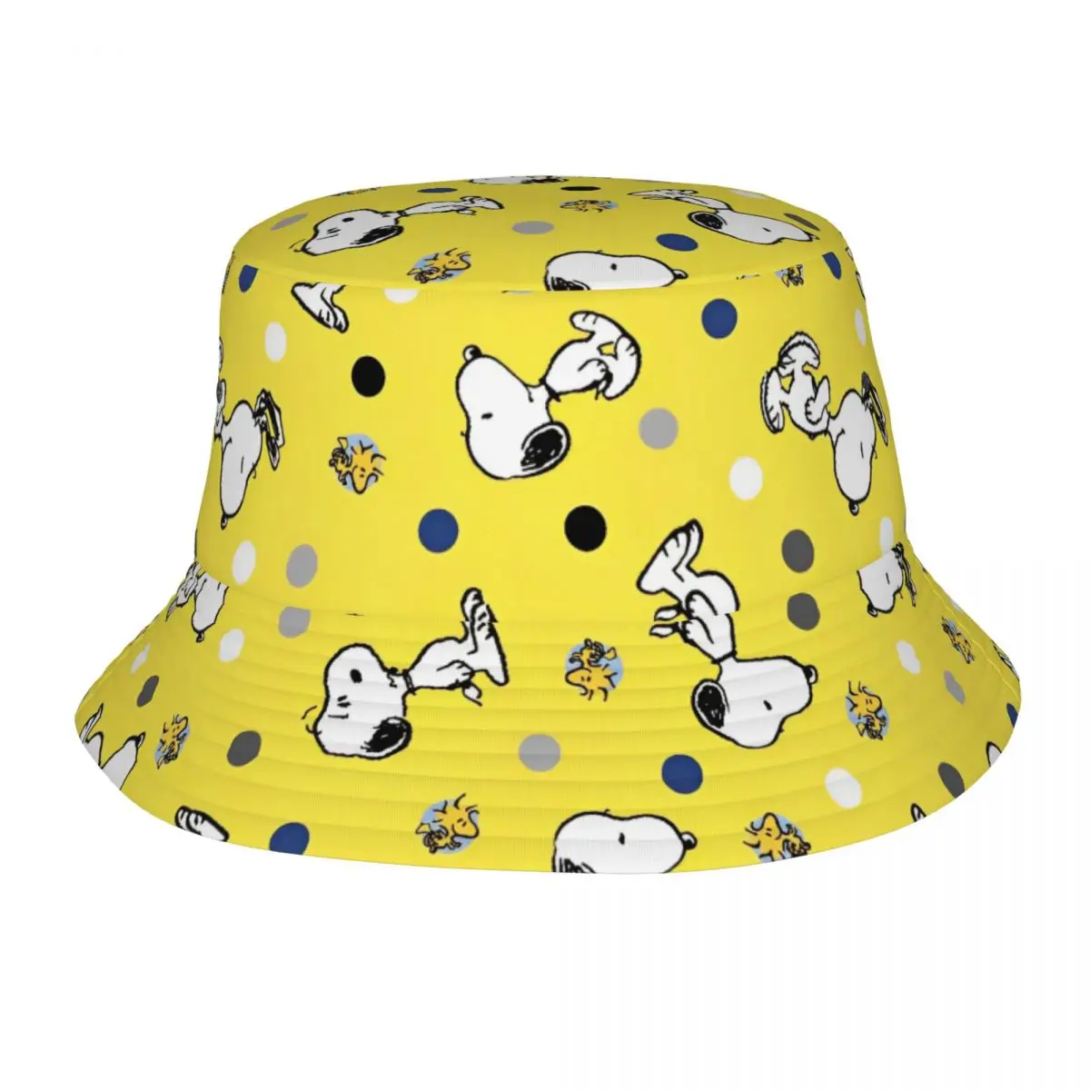 Teen Bucket Hat Yellow Snoopys Woodstock Hot Summer Headwear Foldable Outdoor Fisherman Cap Cartoon Bob Hat Gifts Idea