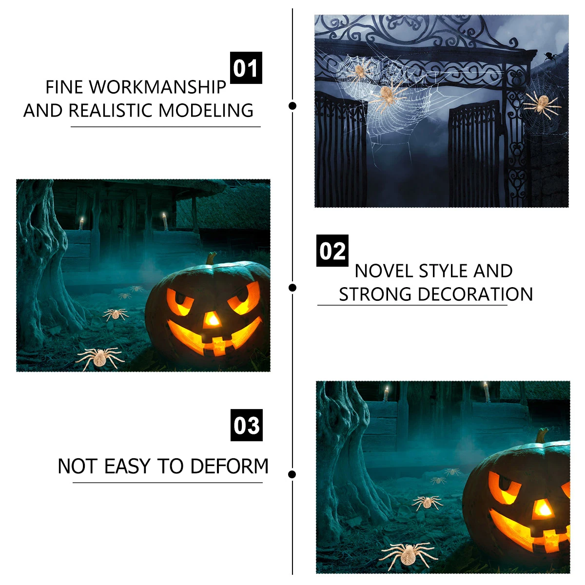 

Halloween Scary Decorations Home Party Bar Mall Store Festive Atmosphere Realistic Modeling ABS Material