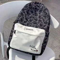 Hello Kitty Sanrio Mochilas Cute Fashion Printing Escuela Student Campus Backpack Korea Style Kawaii Simple and Tidy Bag