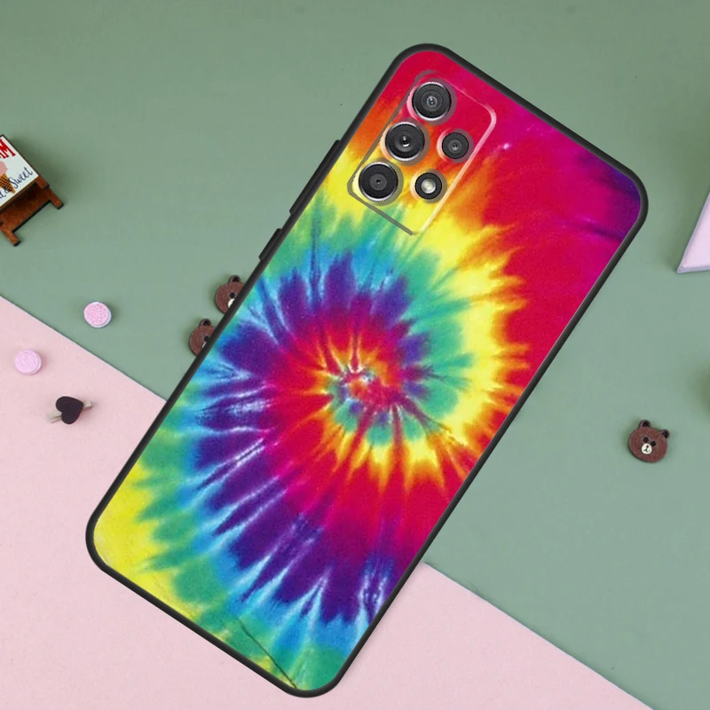 Colorful Tie Dye Rainbow Hippie Art Case For Samsung A52 A51 A50 A72 A71 A70 A41 A32 A31 A11 A21S A12 A10 A20 A02S Soft Cover