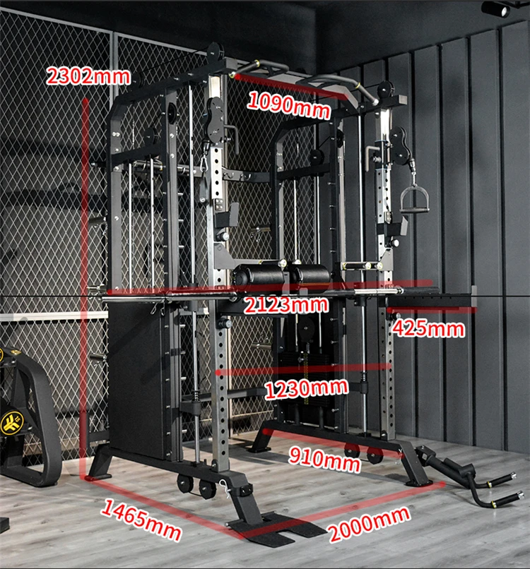 Fitness Equipment Multi Power Function Home Use Smith Machine With Cable