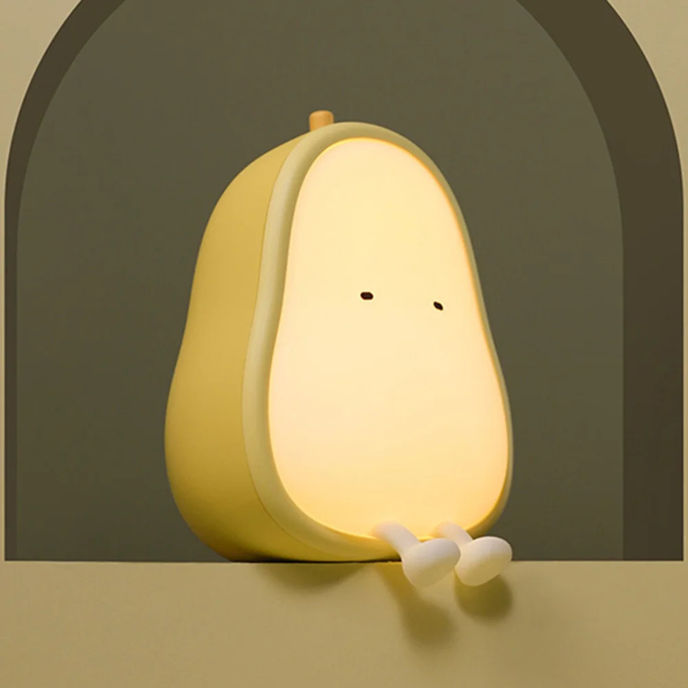 عكس الضوء الكمثرى على شكل ضوء الليل USB قابلة للشحن الدافئة Led مصباح لغرفة النوم الحضانة سطح المكتب الإضاءة الزخرفية مصباح غرفة صغيرة #2