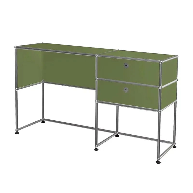 Narrow desk wrought iron small apartment living room medieval simple home workbench study room long living room retro