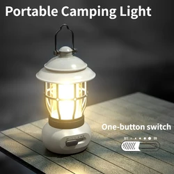 Linterna de Camping Vintage con batería, luz de tienda portátil impermeable, lámpara de caballo de mano, iluminación ambiental al aire libre para pesca