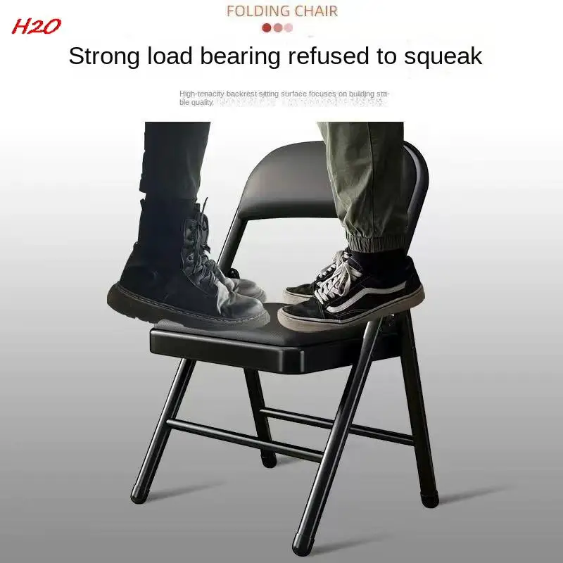 Simple Stool Backrest Chair Household Folding Chair Portable Computer Chair Training Conference Chair Dining Dormitory Office