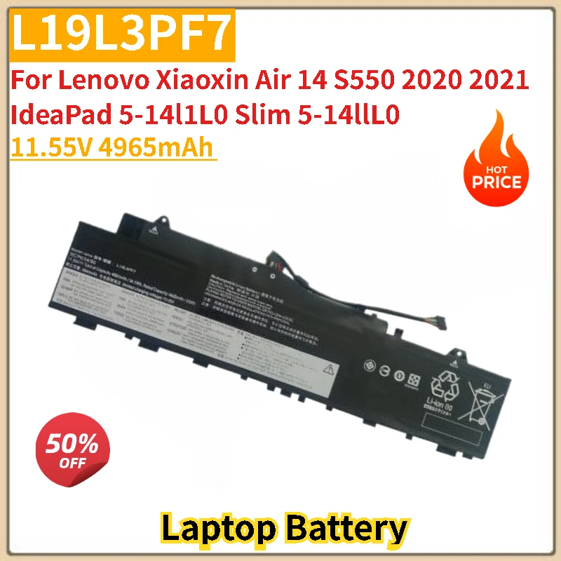 جديد L19L3PF7 بطارية الكمبيوتر المحمول 11.55 فولت 4965 مللي أمبير لينوفو شياو شين الهواء 14 S550 2020 2021 IdeaPad 5-14l1L0 سليم 5-14llL0 جودة عالية #1