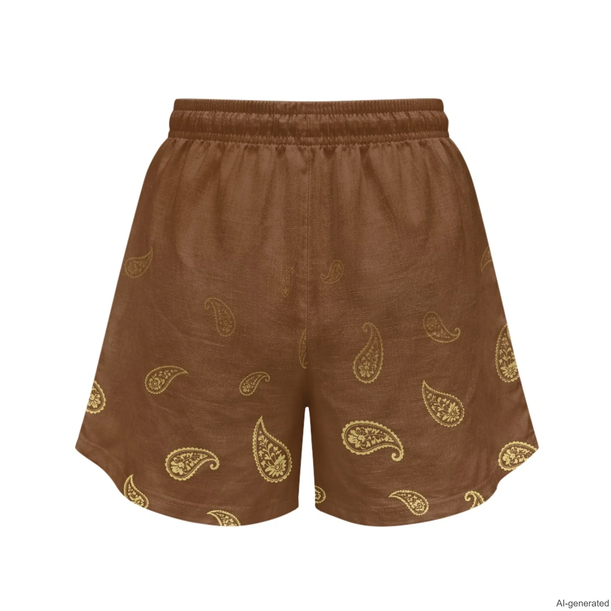 XIXIRIMIDO Women's Linen Shorts Summer Casual Waist Drawstring Short Pants Paisley Print Versatile Lounge Shorts with Pockets
