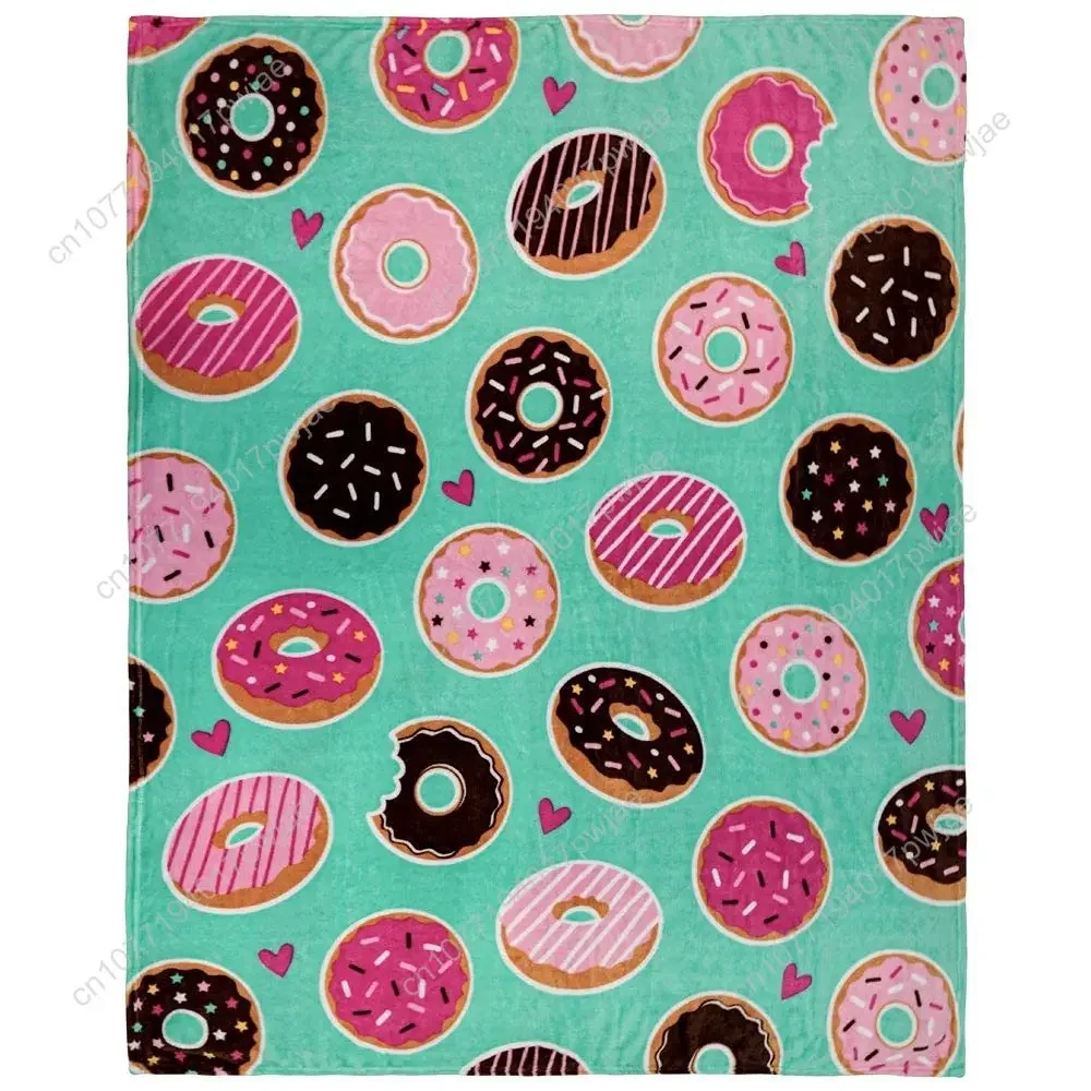 Donut Day Dreams Super Soft Throw Blanket Throw Blanket for Bedroom Living Room Spring Time Holidays Custom blankets