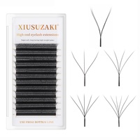 XIUSUZAKI W Shape Eyelashes Extension Bloom 2D 3D 4D 5D 6D 7D 8D Lashes Automatic Flowering Premade Volume Fans YY Shape Lashes