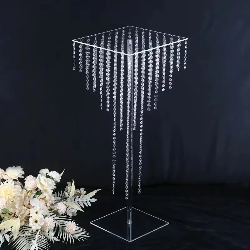 1/4/10Pcs Wedding Props Acrylic Bead Curtains Flower Racks Party Dining Table Decorations Wedding Site Decoration Supplies