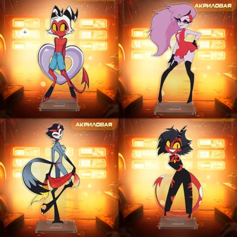 Anime Cartoons Acrylic Standee for Helluva Boss Moxxie Stolas Millie Verosika Mayday Acrylic Standing Plates Acrylic Decoration