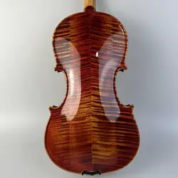 High Grade Solid Wood Violin, Handmade Cashew Paint, Professional Pattern Solid Wood Violin for Performance Grading