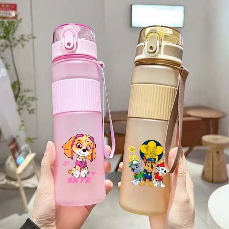 

Paw Patrols 550ml Water Bottle Cute Cartoon Anime Water Cup Transparent Large Capacity Leak Proof Sports Bottles Birthday Gifts