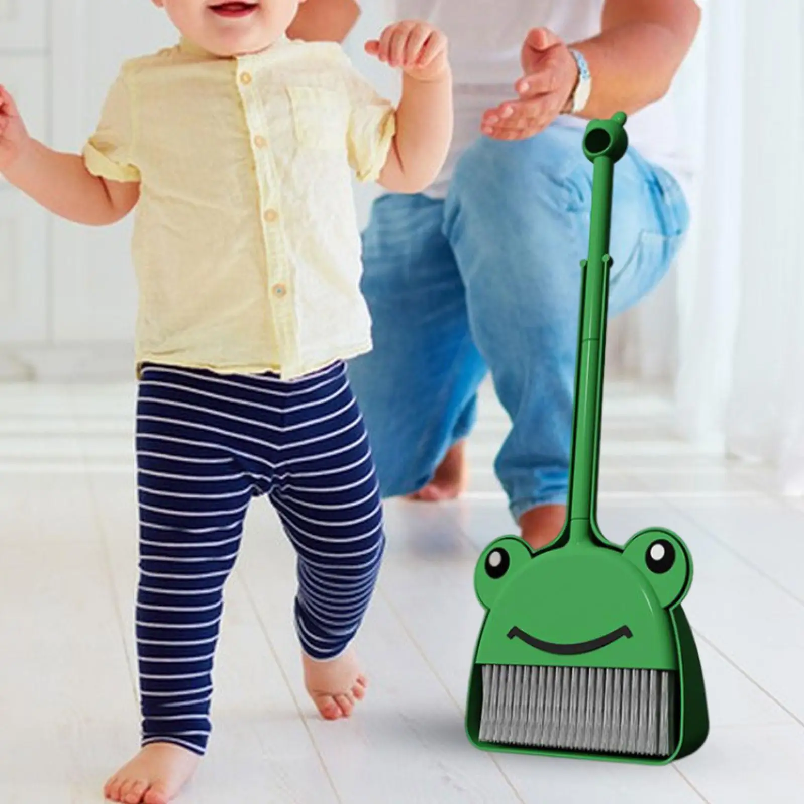 Kids Cleaning Broom and Dustpan Set - Fun Educational Toy for Little Helpers