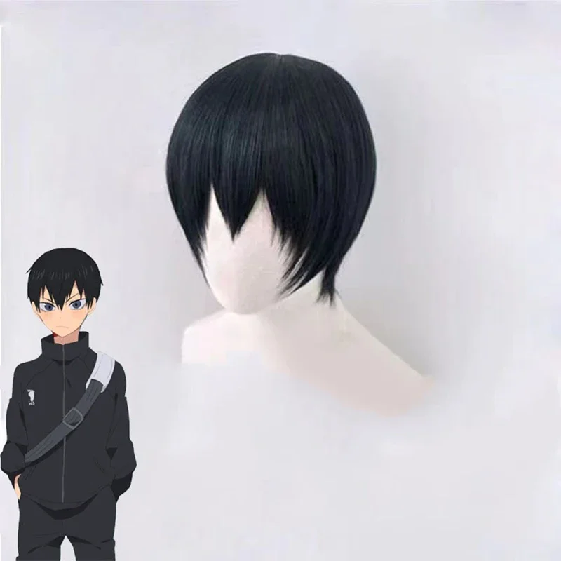 Anime Haikyuu Role Modeling Headgear Man Daily Clothing Match Universal Short Style Wig Tobio Kageyama Character Short Hair