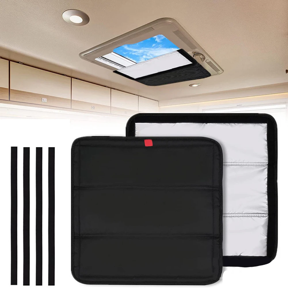 4 Layers Thickened Practical Sunshade Shading Pad Insulated RV Skylight Sunshade Reflective Shading Pad 41*41cm Foldable RV Roof