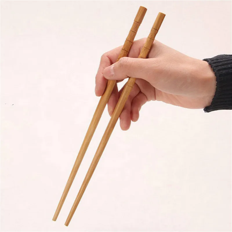 1/5 Pair Pure manual Natural Bamboo Wood Chopsticks Healthy Chinese Carbonization Chop Sticks Reusable Hashi Sushi