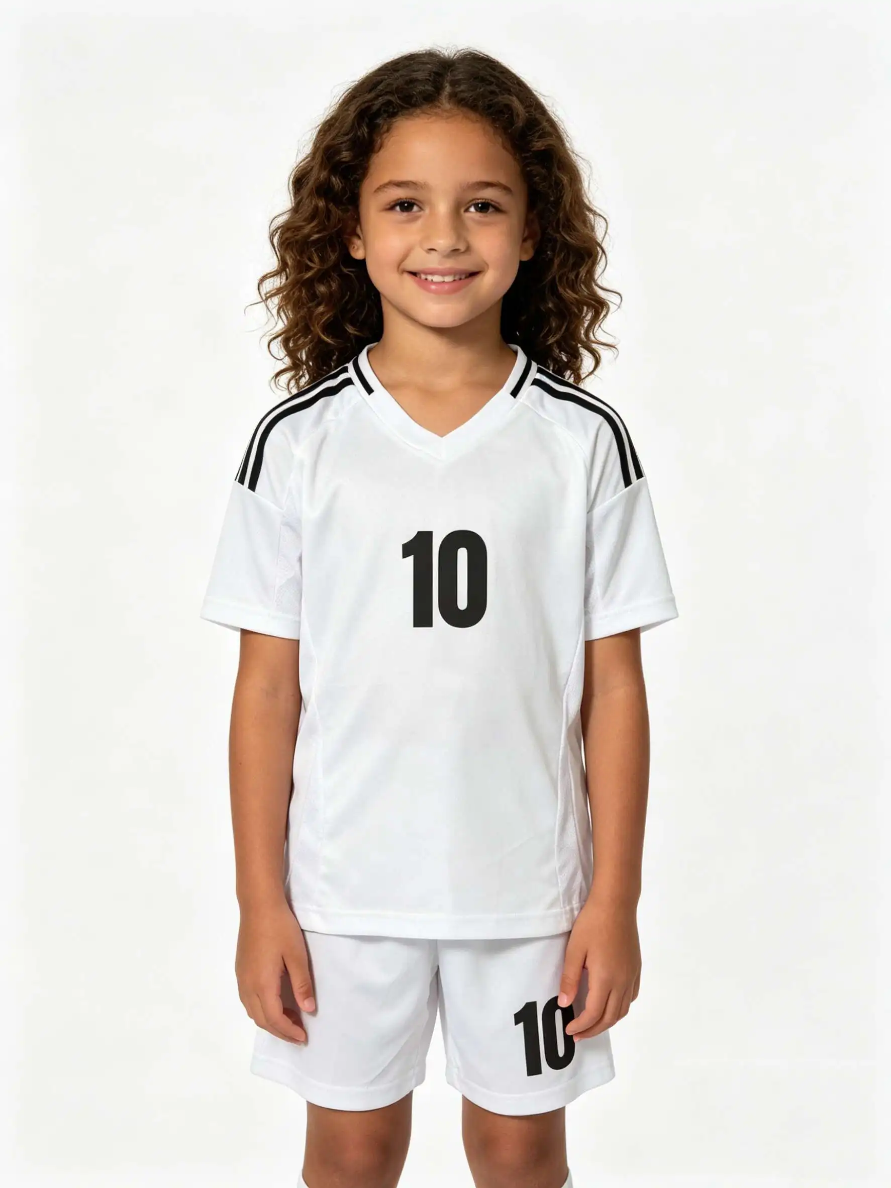 New 26/27 Unisex Blank Soccer 2‑Piece Set, Kids Adults Parent‑Child Kit, Custom No.1 7 8 9 10 for School Outdoor Team Sports