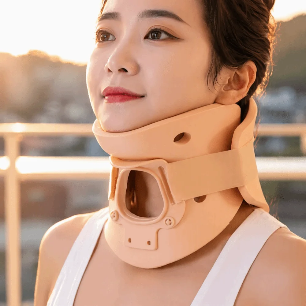 Anti-Head Droop Portable Neck Support Comfortable Breathable Adjustable Neck Brace Relieves Pressure Stabilizes