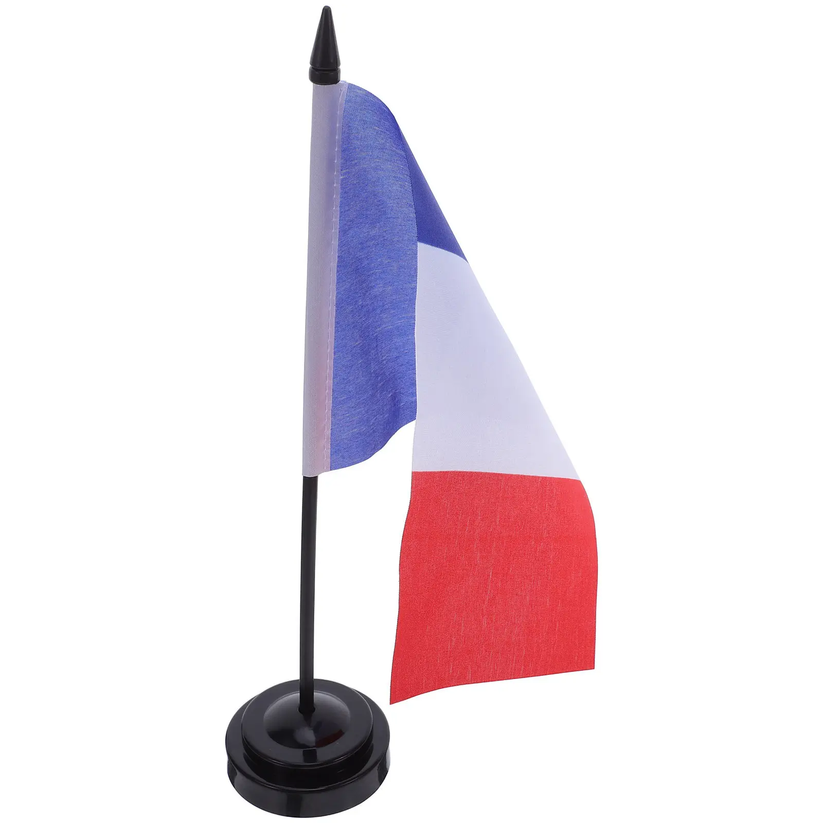 10Pcs France Desk Flags Mini Desktop Flag Stable Base Office Workspace Conference Patriotic Decorations Desk Flag France