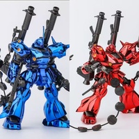 Hg Uc 1/144 Electroplated Silver Red Color Kampfer Mech Assembly Model Kit Action Figures Desktop Decoration Doll Boy Toy Gift