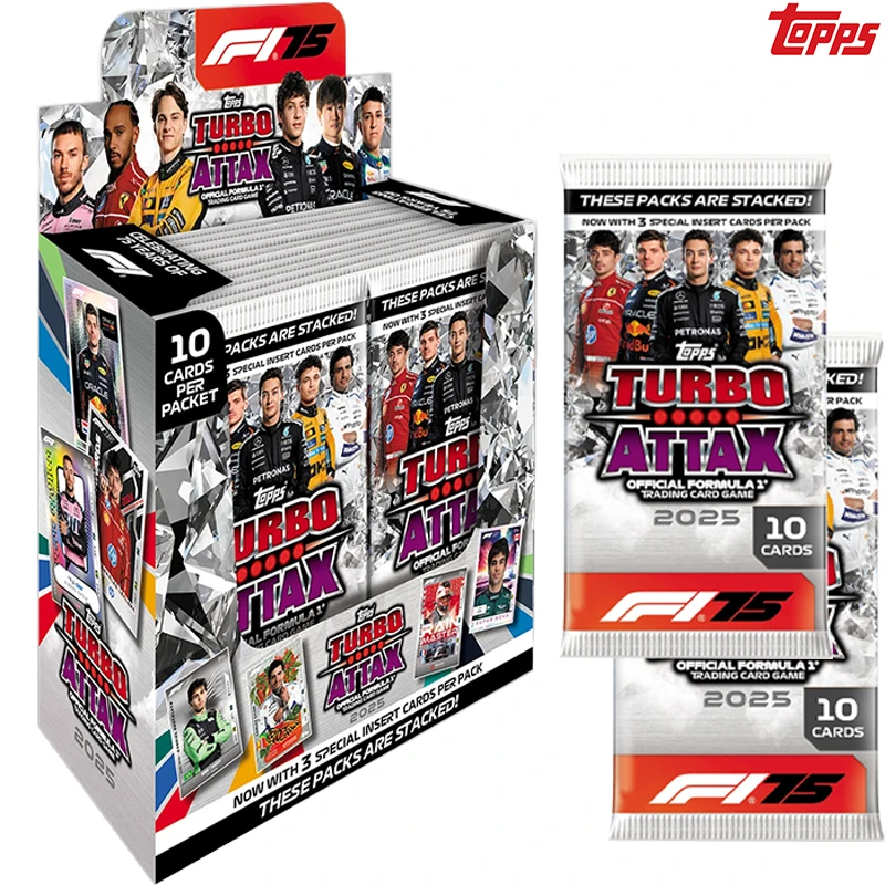 

Новинка 2024 года, коллекция карточных игр Topps Turbo Attax Formula 1, каждая упаковка, содержит 3 специальных карточек-вставки, подарок фанату на складе