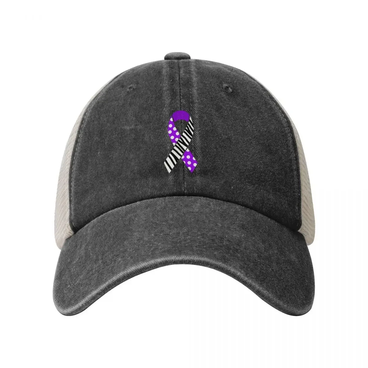 Purple and Zebra Print Awareness Ribbon (MCAS and EDS) Baseball Cap black Beach Bag Ball Cap Women's Hats 2025 Men's