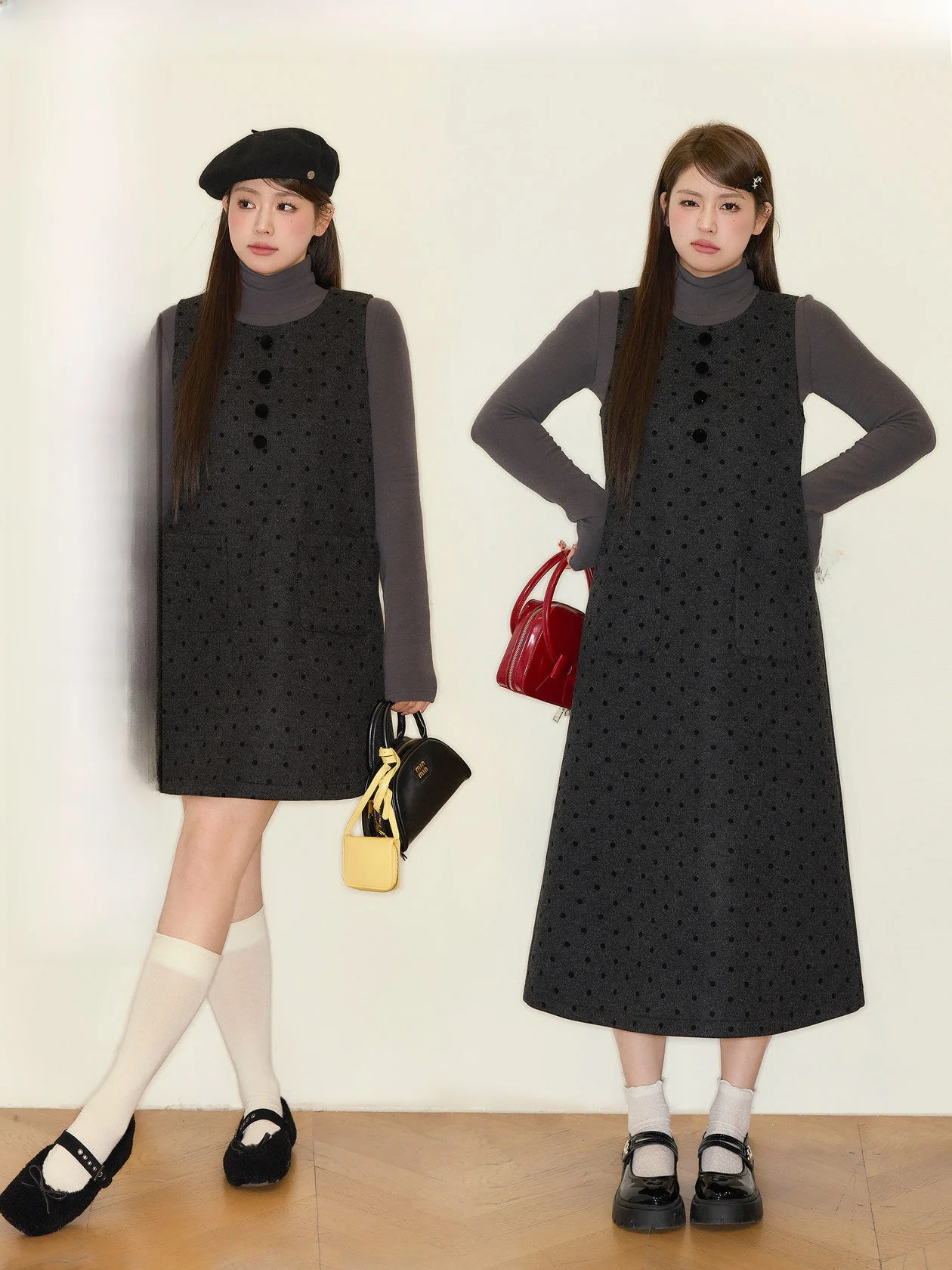 

JULULOOK Studio "Witch Apprentice" — твидовый жилет больших размеров и юбка А-силуэта в горошек, большие размеры, для повседневной носки