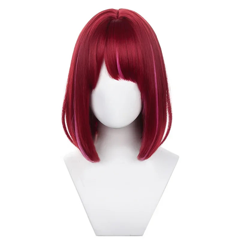 Anime Oshi No Ko Arima Kana Cosplay Wig Red Mixed Pink Hair Heat Resistant Synthetic Halloween Party Accessories Props