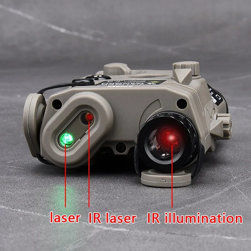 WADSN PEQ IR Illuminator Airsoft PEQ-15 Tactical Laser IR Red Green Blue Dot Aiming Laser Sight Fit 20mm Rail Hunt Scout Light