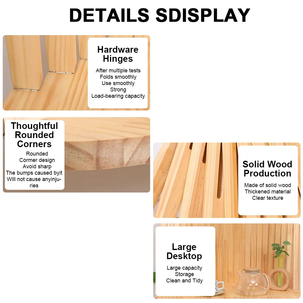 الحد الأدنى الحائط مكتب الكمبيوتر الخشب الصلب للطي شنقا طاولة مكتبية توفير المساحة التصميم الإبداعي مكتب جدار قابل للطي #5