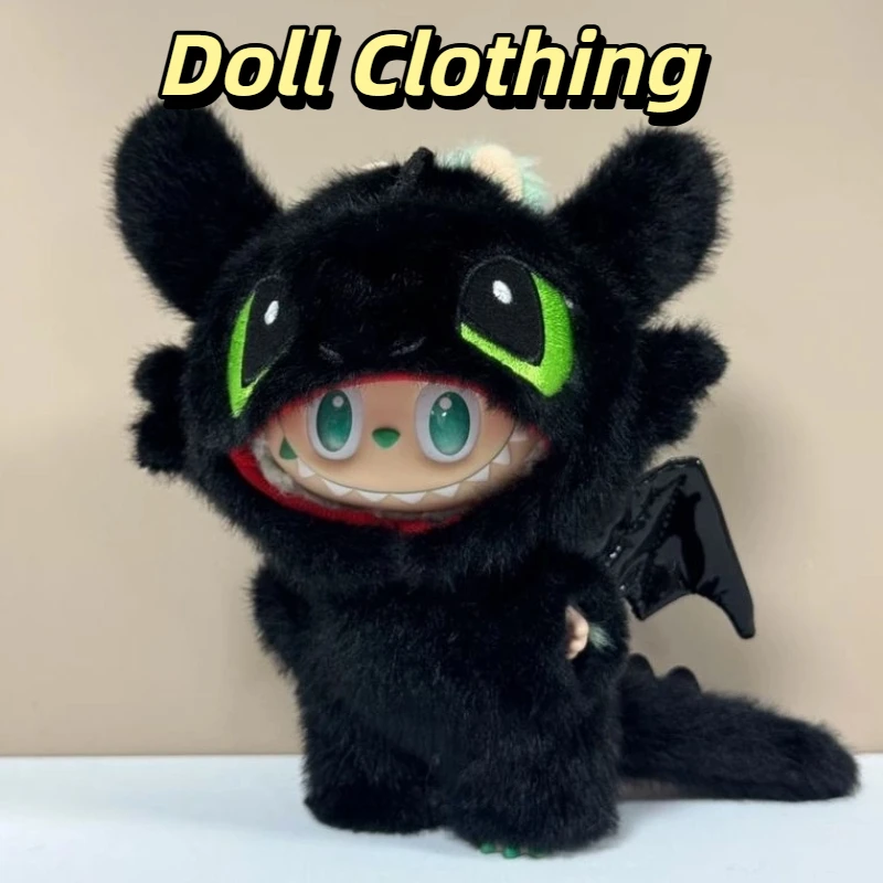 

Креативный комплект одежды для кукол с героями мультфильмов для 17 см, плюшевые украшения для кукол Labubu, идеальный подарок другу, аксессуары для кукол, одежда