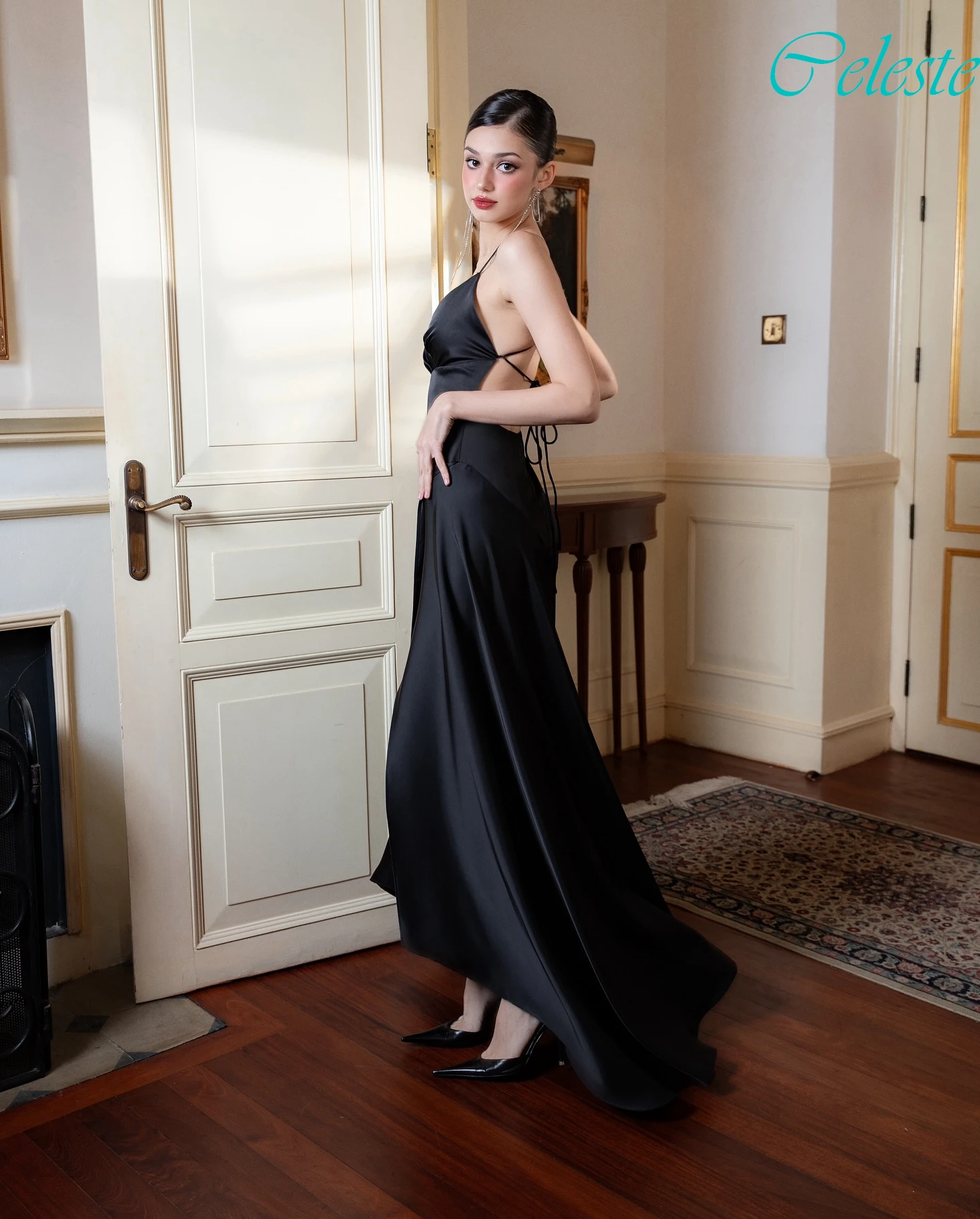 Vestido de noche Formal elegante con cuello en V, corte en A, personalizado, moda moderna, temperamento, vestidos de celebridades, vestido de fiesta de alta calidad