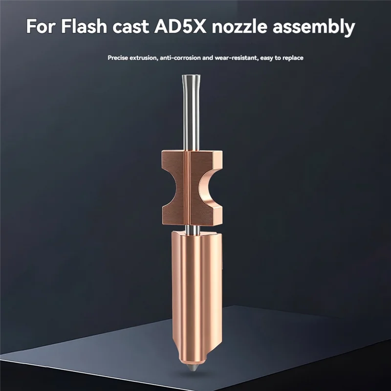 AT93-For Flashforge AD5X Upgraded 0.4Mm Stainless Steel Hotend Nofzzle 3D Printer Parts Accessory Set