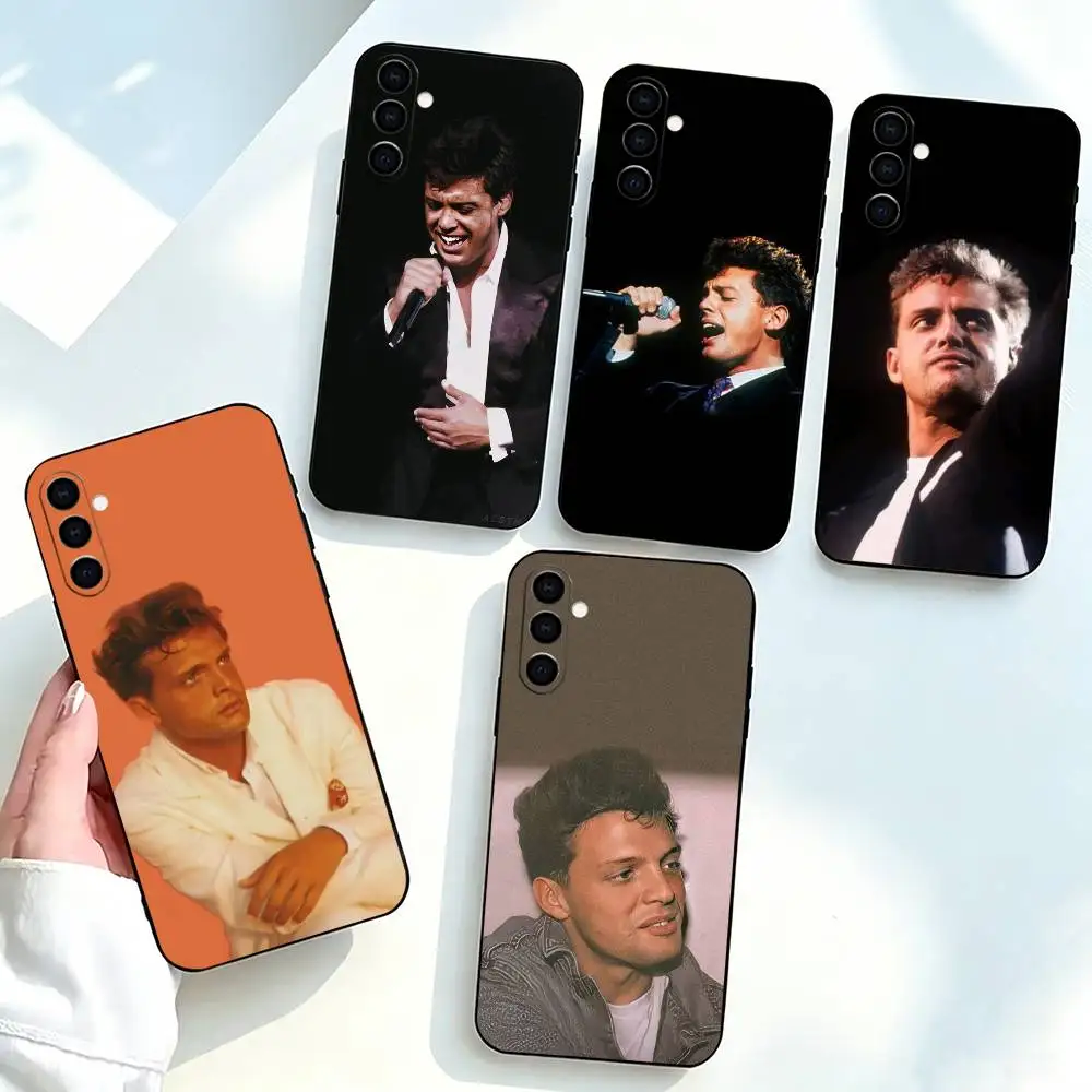 Funda de teléfono Music Luis Miguel Singer-r para Samsung Galaxy A73,A72,A71,A70,A53,A52,A51, otros, funda negra suave