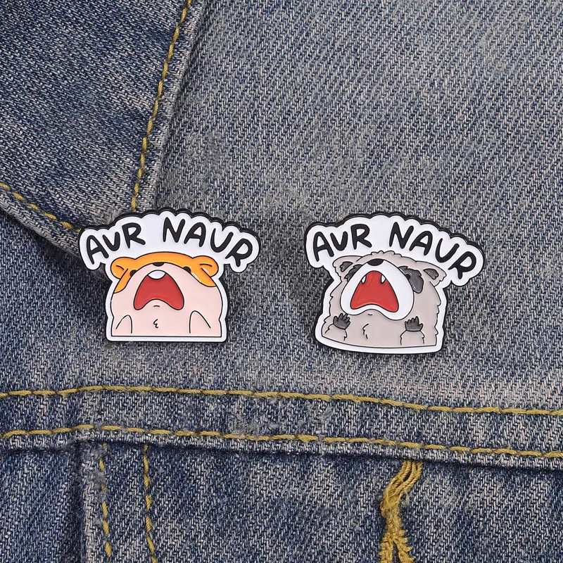 Pins Cute Fun Emoji Brooch Raccoon Pig Scream Badge Cartoon Pin Personalized Clothing Backpack Accessories Brooches For Clothes