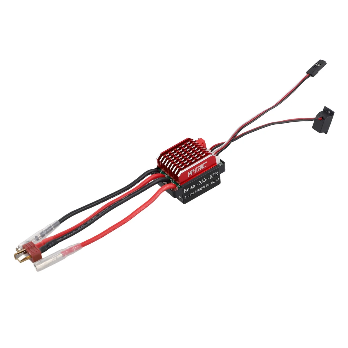 60A ESC RC Car ESC szczotkowany elektryczny regulator prędkości 6V/2A BEC zamiennik dla 1/10 RC Car,-Wtyczka