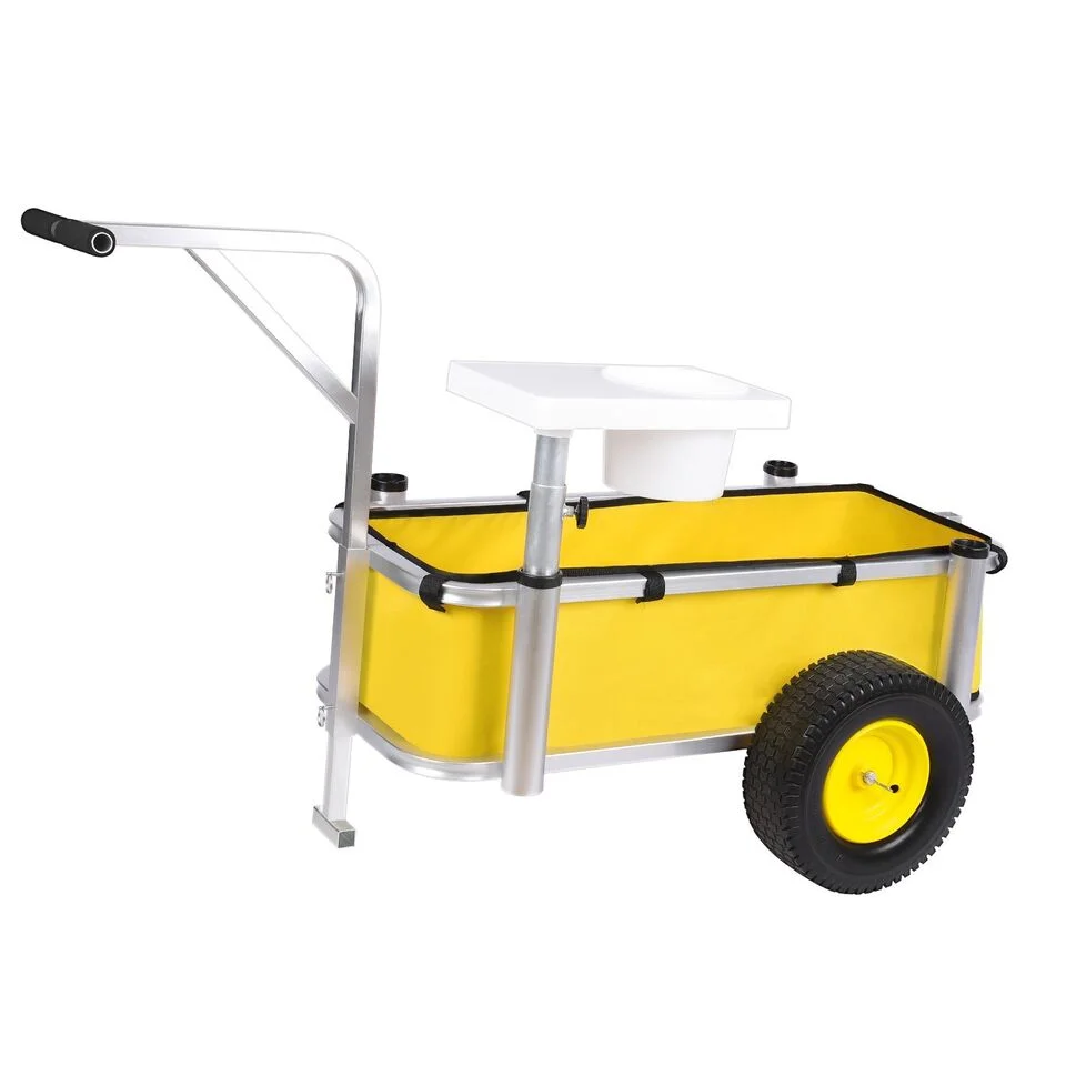 

Storage Durable Aluminum Fishing And Marine Outdoor Rolling Utility Cart With Large Tires For Hauling Gear And Equipment, Blue