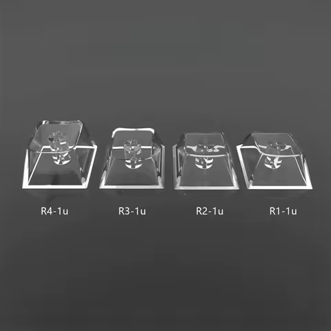 10/20pcs Cherry Profile PC Clear Keycap R1 R2 R3 R4 Height Mechanical Keyboard 1U Blank Custom Crystal Key Caps Backlit Keycaps