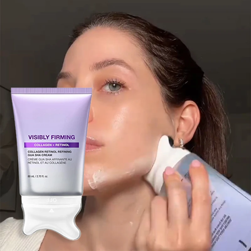 

Коллагеновый крем с ретинолом для массажа Гуаша, уменьшающий морщины, увлажняющий крем для шеи и лица, корейский уход за кожей